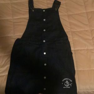 Denim like overall skirt.